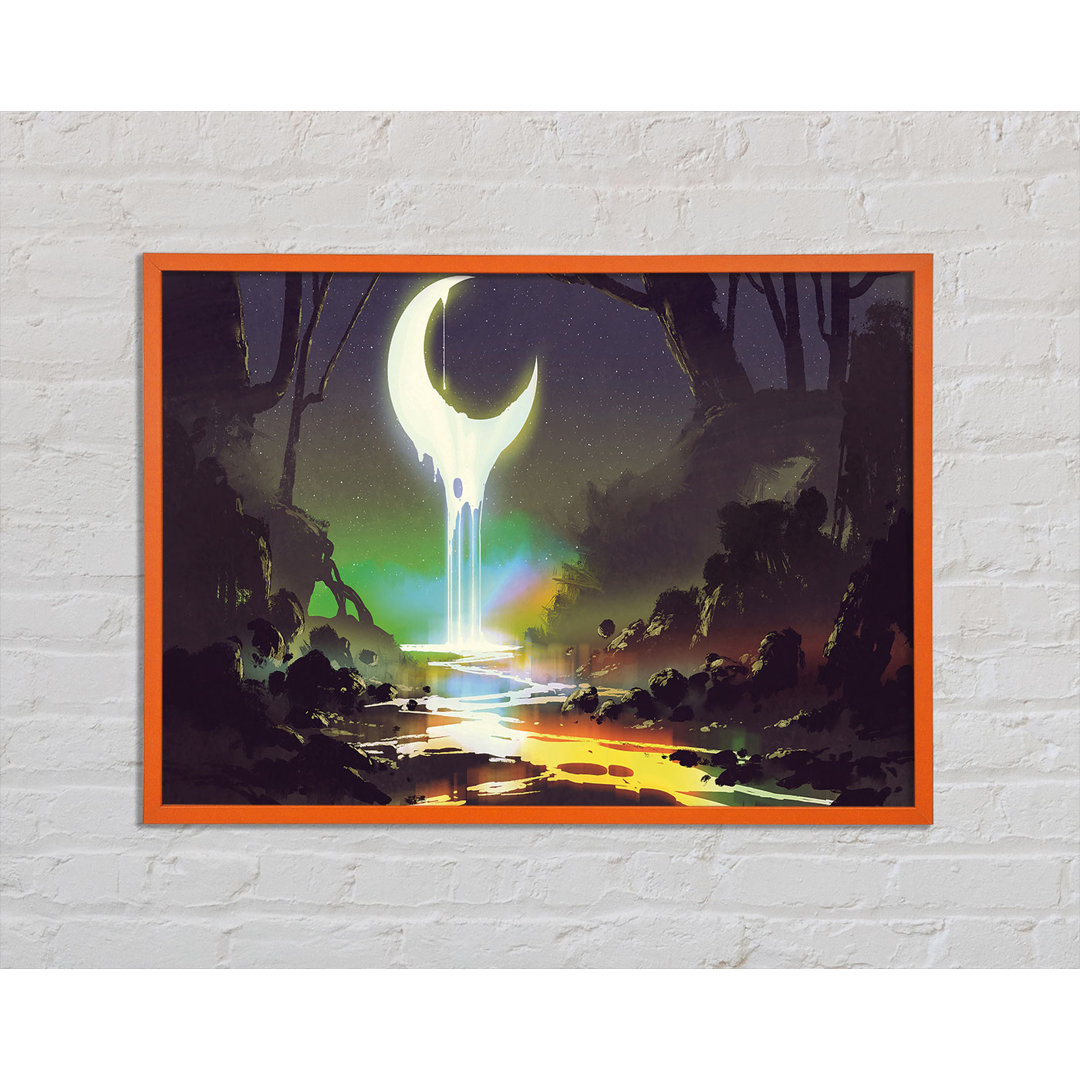 Lava Moon Melting Into The River - Einzelne Bilderrahmen Kunstdrucke