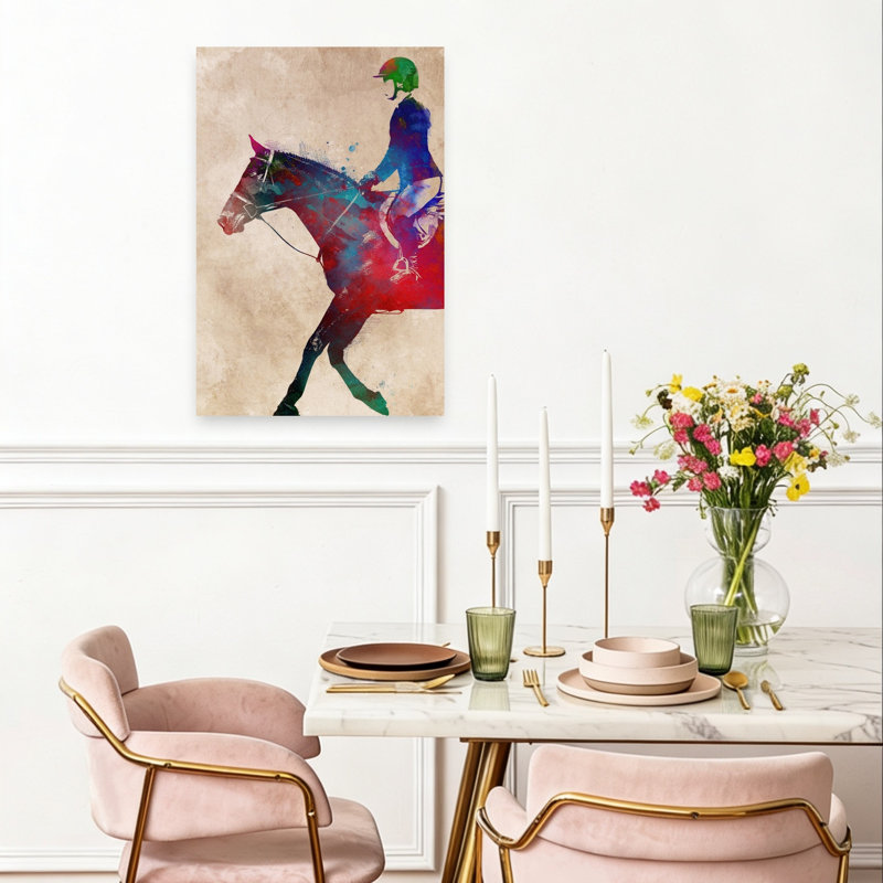 Art mural cheval vibrant vibrant, 24" H x 16" W