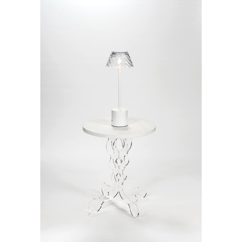 Mersin Pedestal Coffee Table, 42cm H x 36cm W x 36cm D, White
