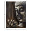 « lotus & bouddha », peinture sur bois