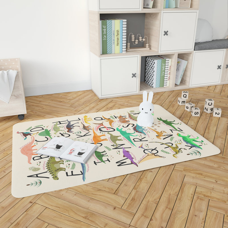 Ainsly Vinyl Machine Printed Area Rug, Rectangle 100 x 140cm