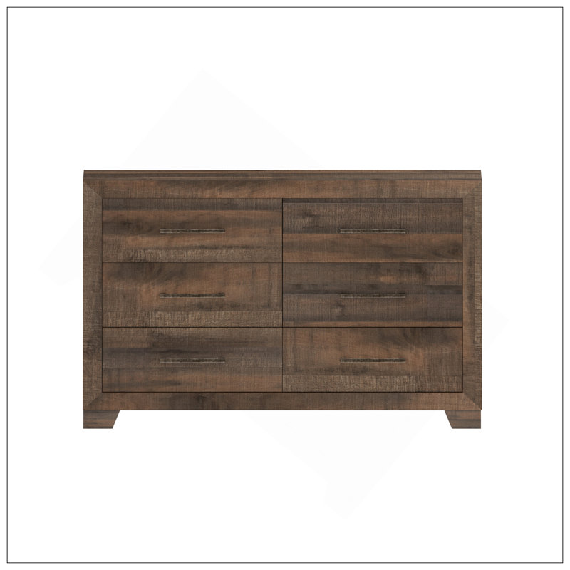 Commode brune à 6 tiroirs