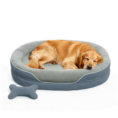 Orthopedic Dog Bed with Memory Foam and Bolster Sofa, Machine Washable Cover, Comfy Dog Bed