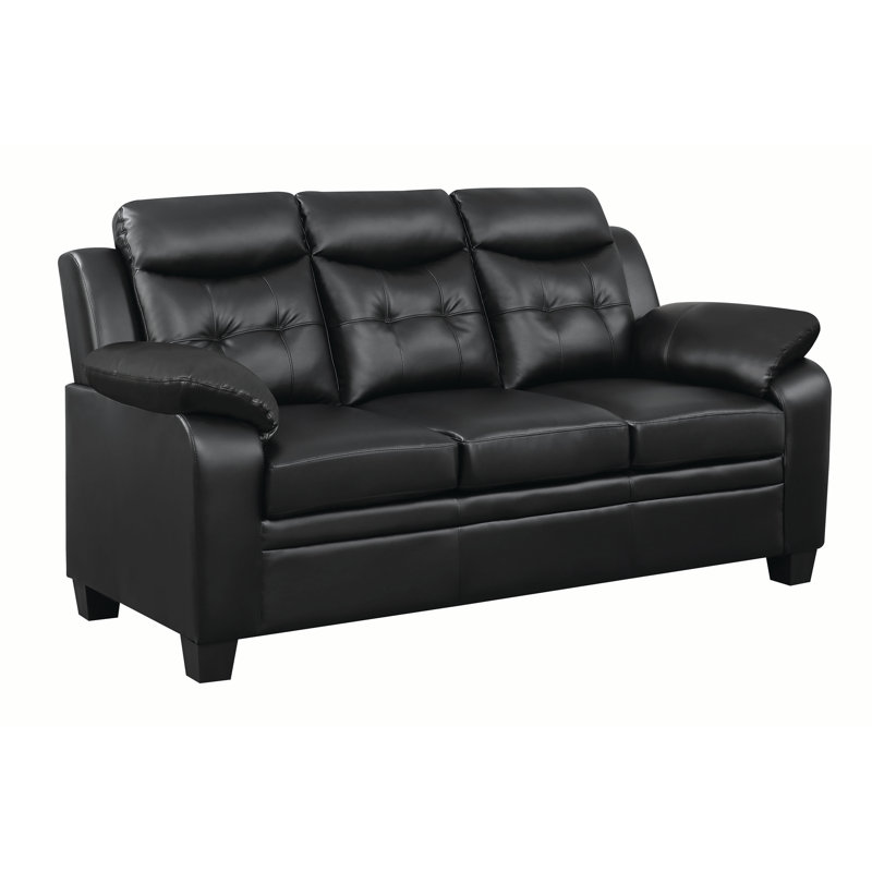 Goldfinch 78.5" Wide Faux Leather Pillow Top Arm Sofa