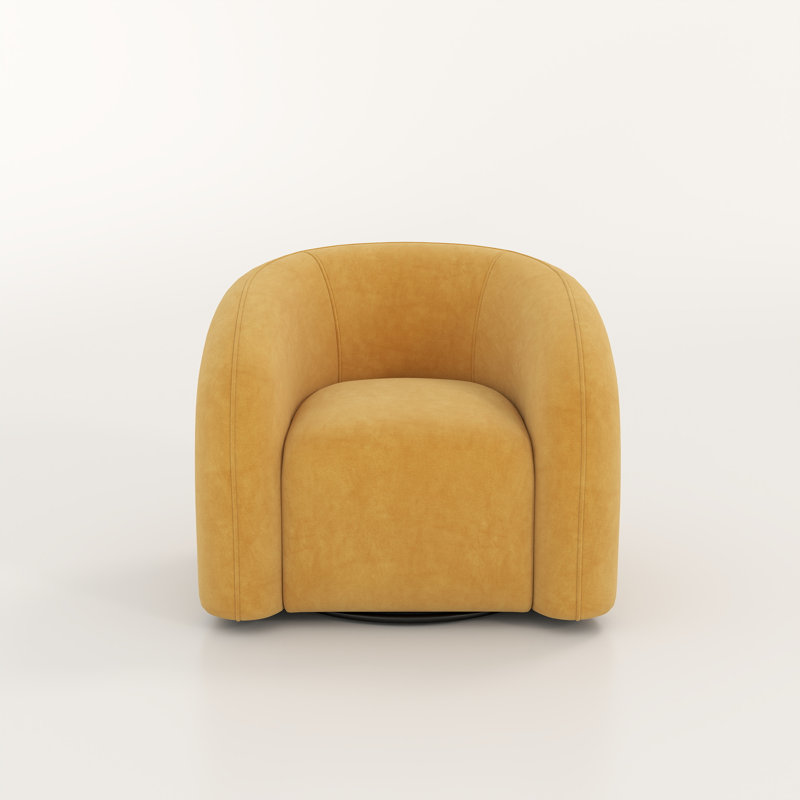 Bricyn Swivel Barrel Chair, Yellow