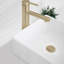 Stylish Brushed Gold Pop-Up Bathroom Sink Drain without Overflow
