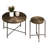 Coffee And End Table - Dark Walnut, With Cover, Robust Black Metal Legs Distressed Cylindrical Look Walnut Pair Waterproof Style For Home Decor-1446890300
