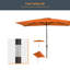 Parasol de marché rectangulaire 120 po x 78 po Dorace-454576125