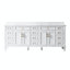 Meuble-lavabo Gamella 84 po L x 35 po H en bois massif, avec comptoir en quartz blanc de Carrare et double lavabo, blanc-1500794681-1536459233
