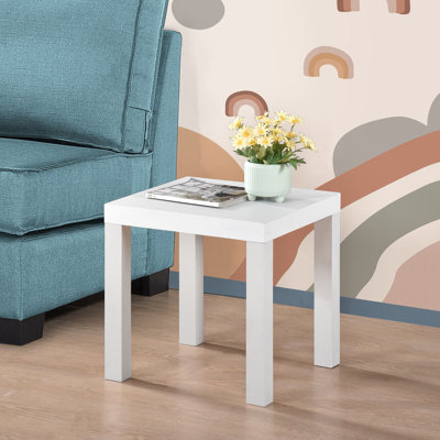 Modern Square Wood Parsons Side End Table for Bedside Use, Nightstand, Bedroom, Living Room, or Office
