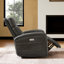 Fauteuil inclinable électrique pivotant en cuir véritable 33 po Wyat-111633094
