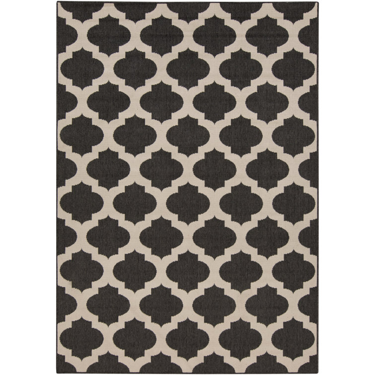Tapis noir / crème / gris / blanc Julieza