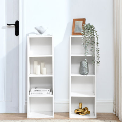 8 - Tier Tall Narrow Cd Storage Bookcase For Home Office, Multifunctional With Adjustable Shelves, Exquisite Appearance Of Disassemblable Cabinets, And Proof Media Tower Rack, Double In Waterproof