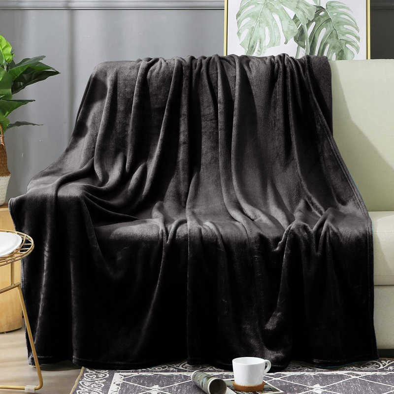 Papillon Throw Blanket, W200cm x L240cm, Black