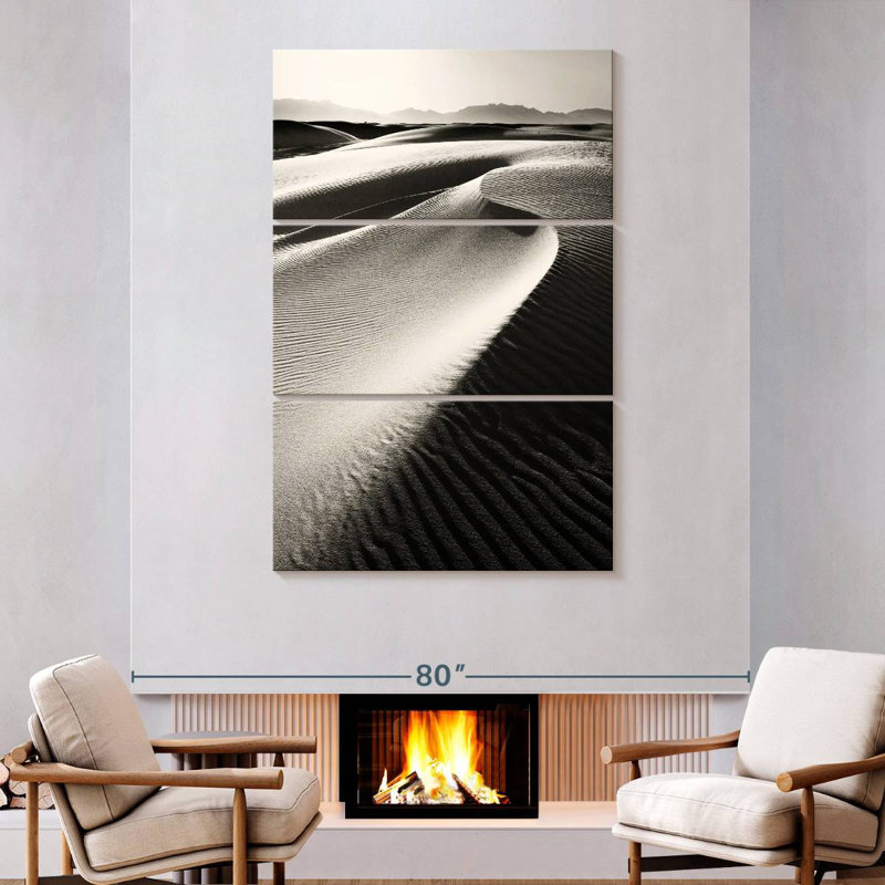 Dunes monochromes Alvord, H 74 po x l 48 po
