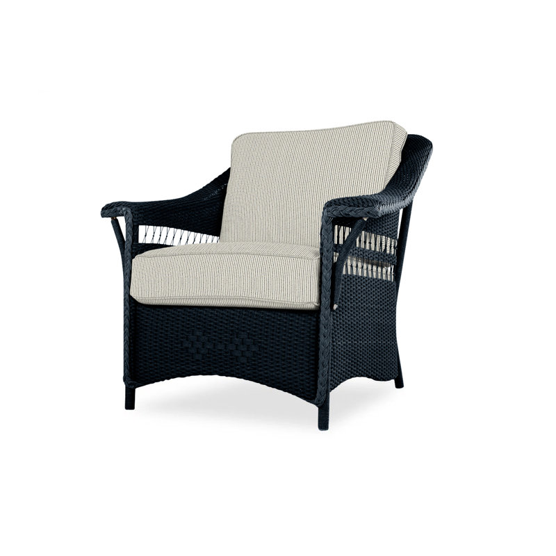 Nantucket Outdoor Lounge Chair, Sandberg Flax, Ebony