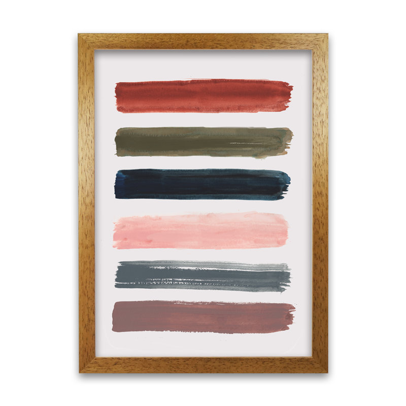 Brush Strokes by Laura Irwin - Print, Oak Framed, 59.4cm H x 42cm W x 3cm D
