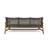For Patio Use - Wood Frame And 3 Seater Space Outdoor With Iron Details-1959464420
