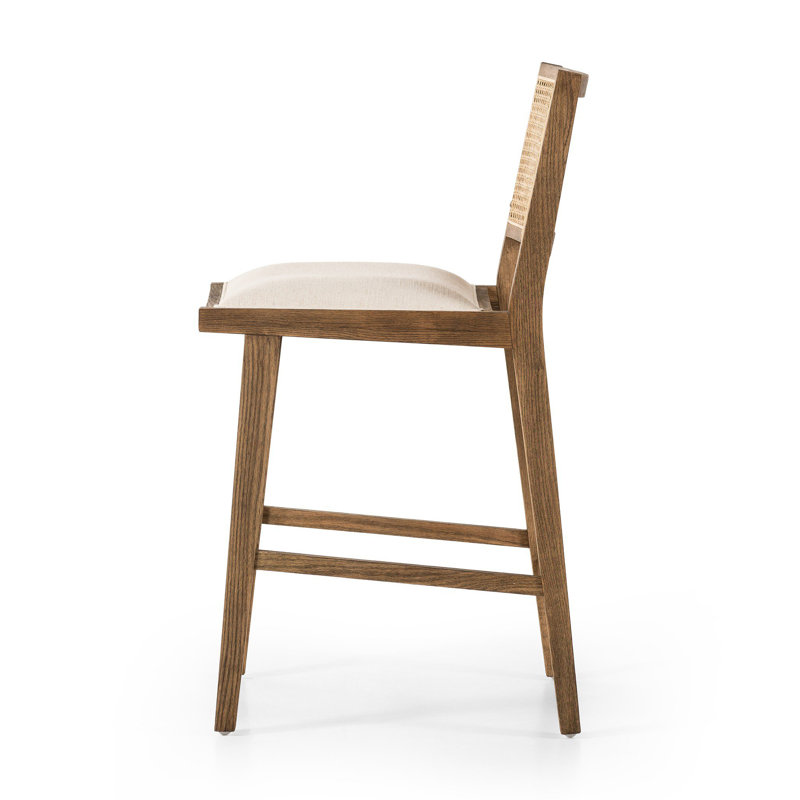 Caswell 27" Counter Stool, Counter Stool (27” Seat Height), White Polyester Blend