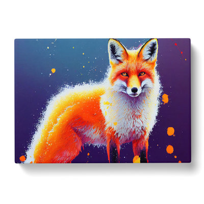 Painted Fox Vol.3 Abstract - Wrapped Canvas