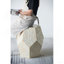 Tabouret 18 x 18 x 21 po Capiz, crème / jaune