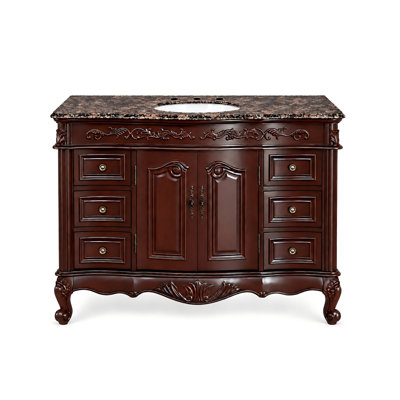 48'' Single Bathroom Vanity with Granite Top
