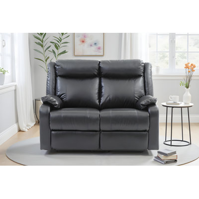 Egmund Faux Leather Dual Reclining Love Seat