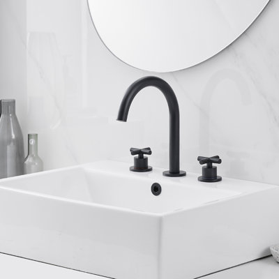 Widespread 2-handle Bathroom Faucet with Drain Assembly
