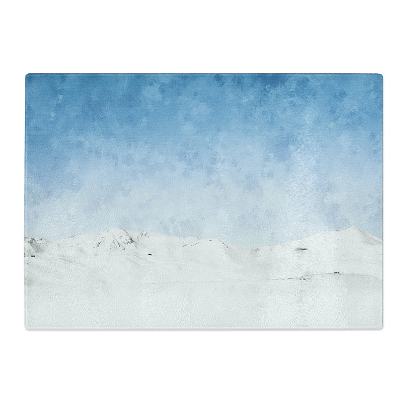 Snowy Mountains in Austria Chopping Board, 0.4cm H x 28.5cm W x 39cm L
