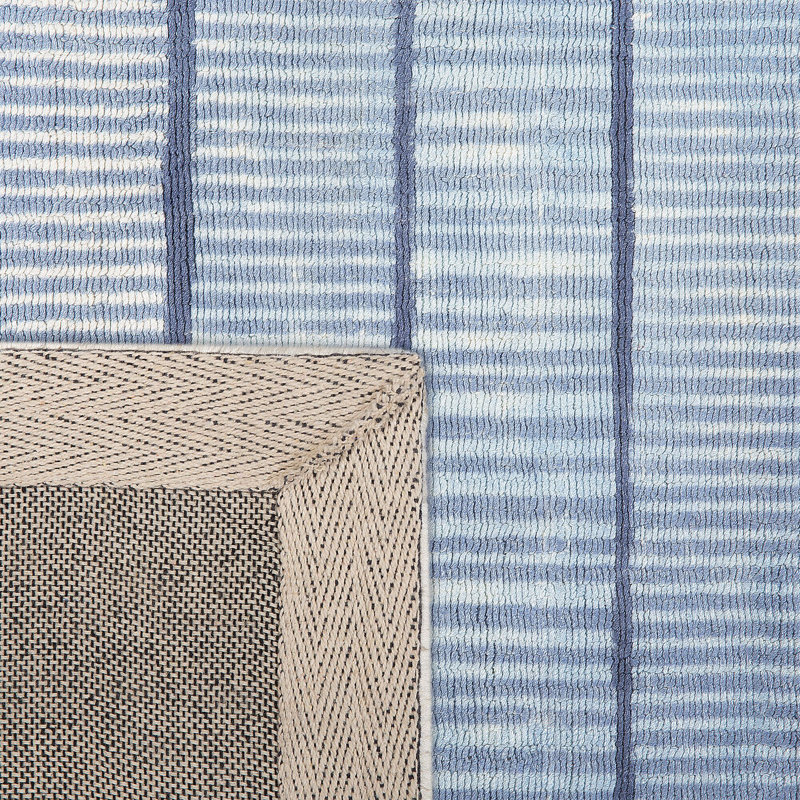 Fajardo Striped Viscose Hand Woven Area Rug, Rectangle 80 x 150cm