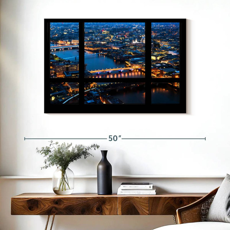 Ravi London Window View, 26" H x 39" W