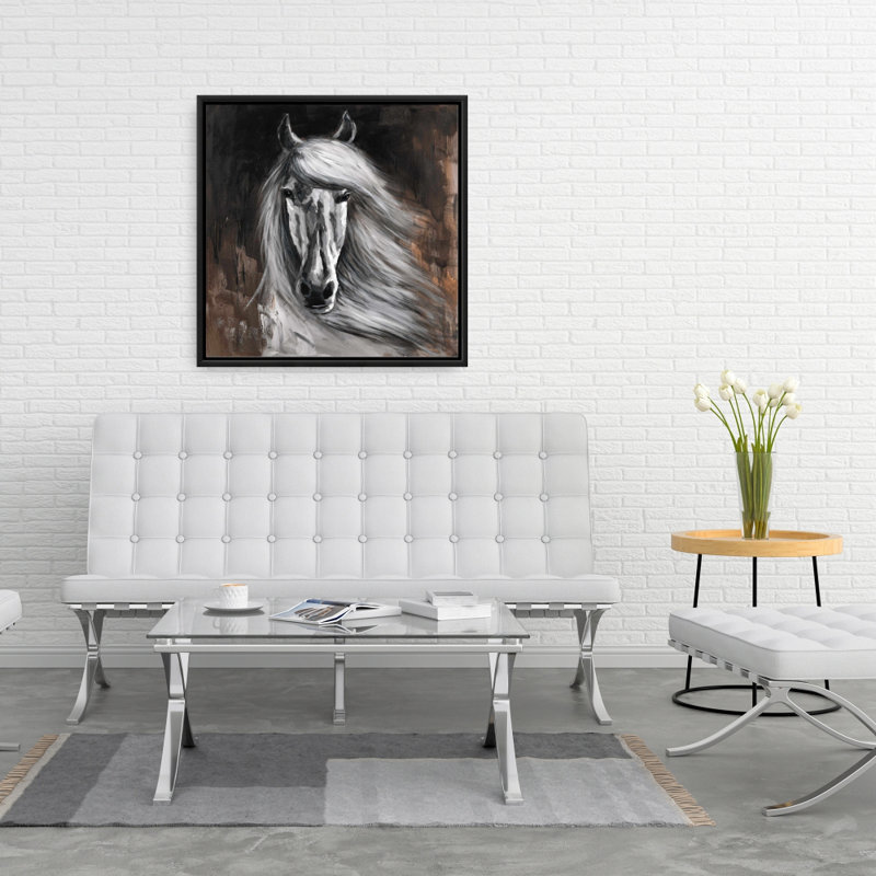 " White Horse ", 24" H x 24" W