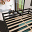 Lit mezzanine double en bois avec garde-robe, rideaux occultants et lumières RVB-133202588