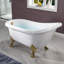 59" x 31" Clawfoot Soaking Acrylic Bathtub-61051204