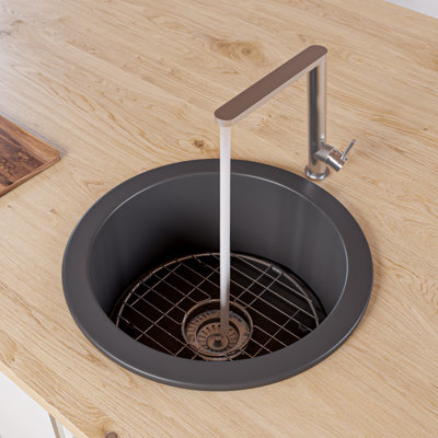 18.5'' L Single Bowl Fireclay Kitchen Sink