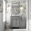 Meuble-lavabo d'inspiration française avec portes à fermeture en douceur et tiroir basculant