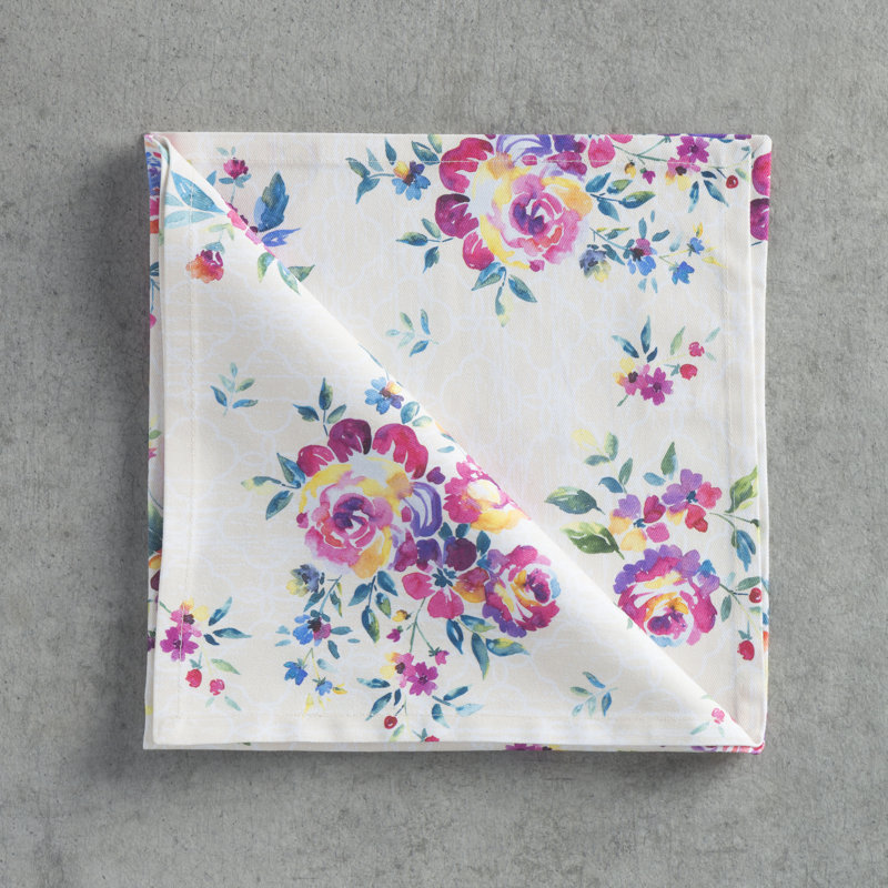 Cotton Floral Square Napkin