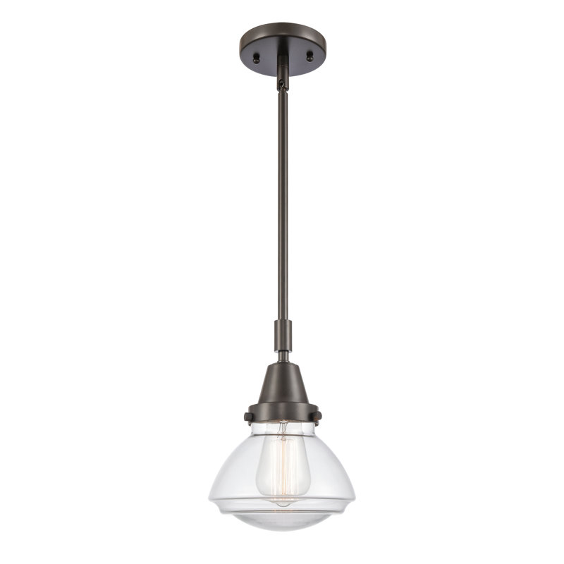 Caille 1 - Light Single Pendant, No Bulb Included, Clear, Oil Rubbed Bronze