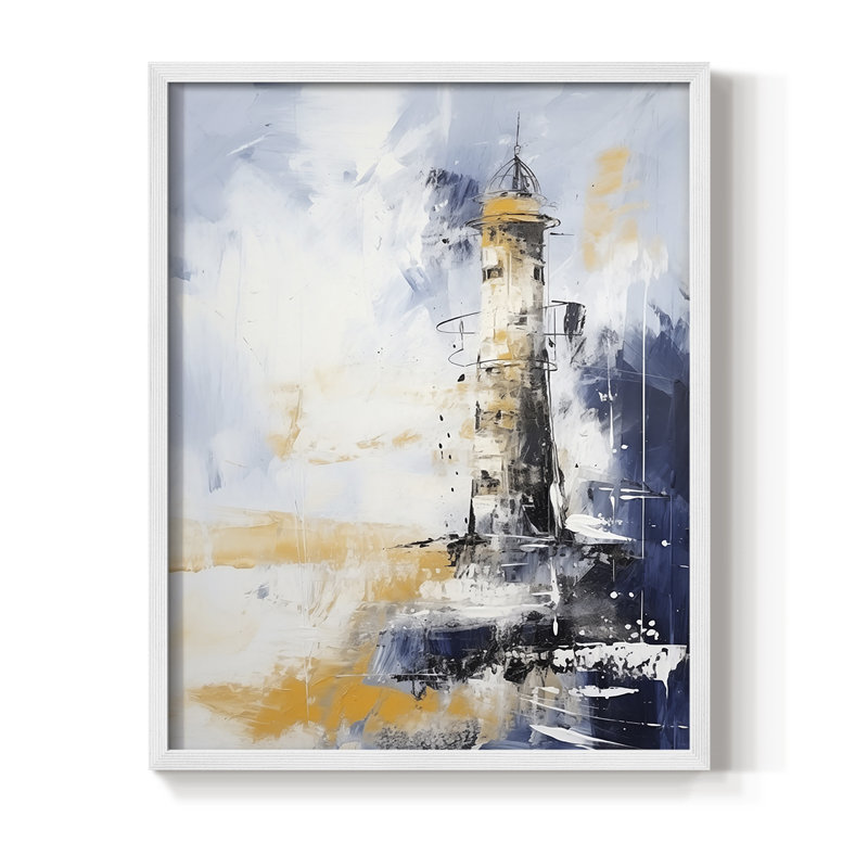 «NAUTICAL Series», impression encadrée en bois massif, H 11 po x l 9 po, Blanc
