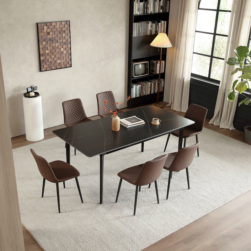 Dining Chairs Mid Century Modern Dining Room Chair, Brown, 2
