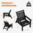 Set Of 2 Adjustable HDPE All Weather Outdoor Adirondack Chair-1070711720