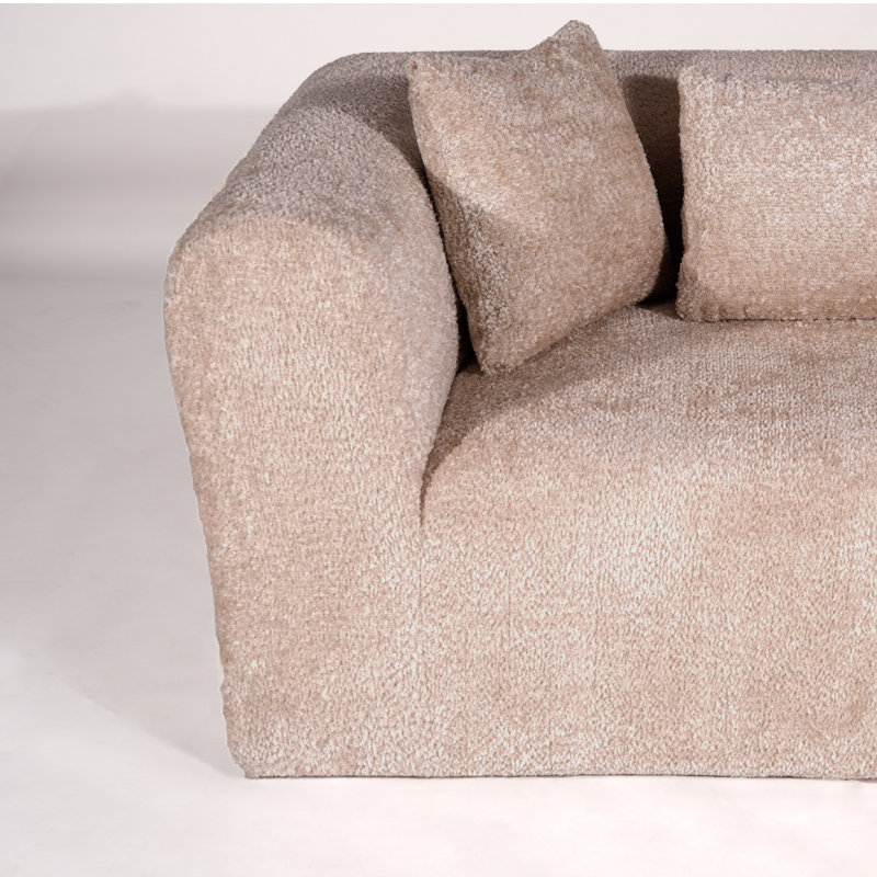 Canapé-lit sans ossature recouvert de chenille, canapé-lit profond, fauteuils de lecture, Gris