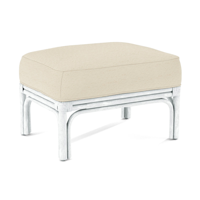 Boca Ottoman, Salsa Stripe; 0210-21, Frost White