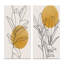 Branche botanique jaune avec feuilles I - ensemble de 2 peintures-881981281-939217231-939217229