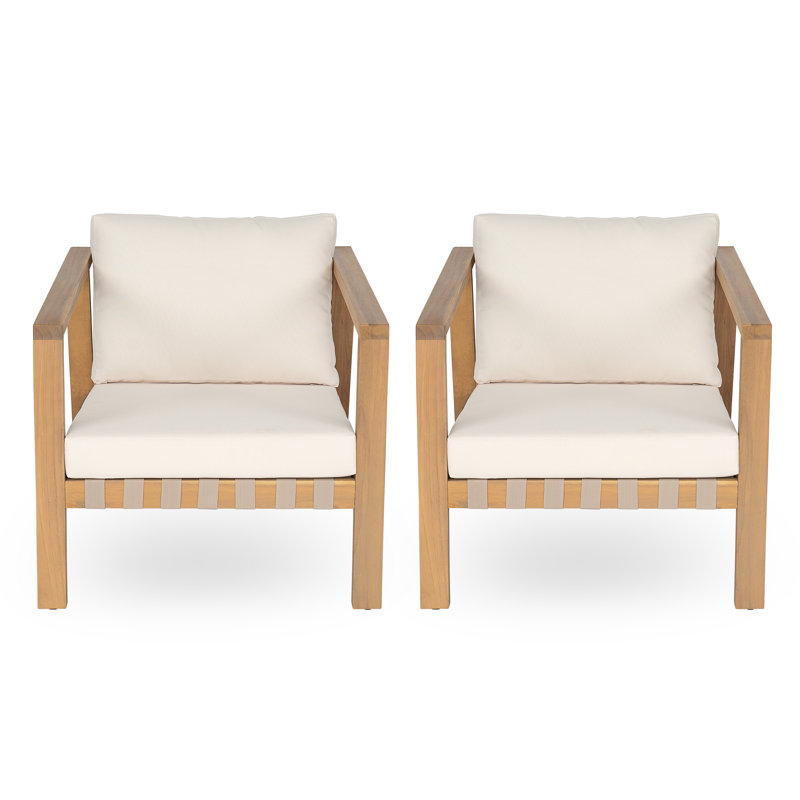 Chaises longues avec coussins amovibles Caitlynne