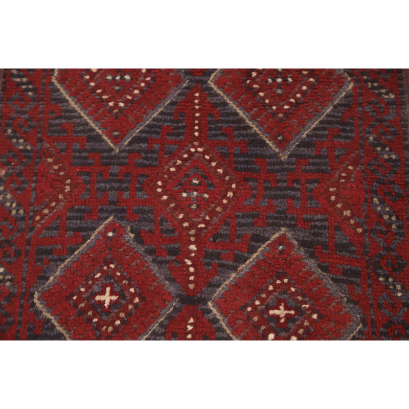 Tapis de couloir unique en laine 8 pi 0 po x 1 pi 11 po rouge
