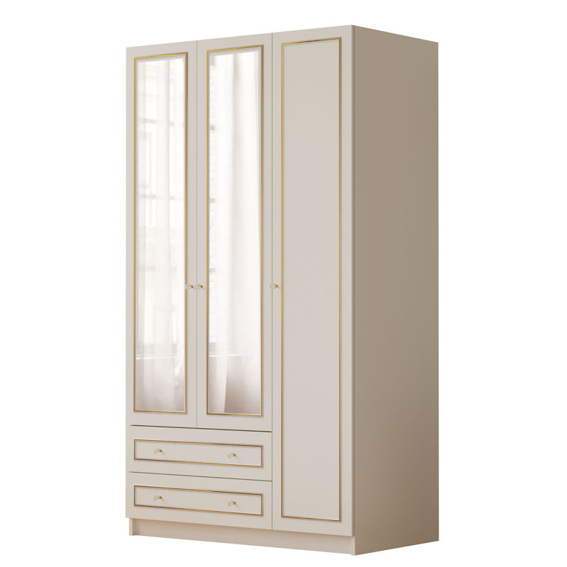 Vancleave 3 Door Manufactured Wood Wardrobe
