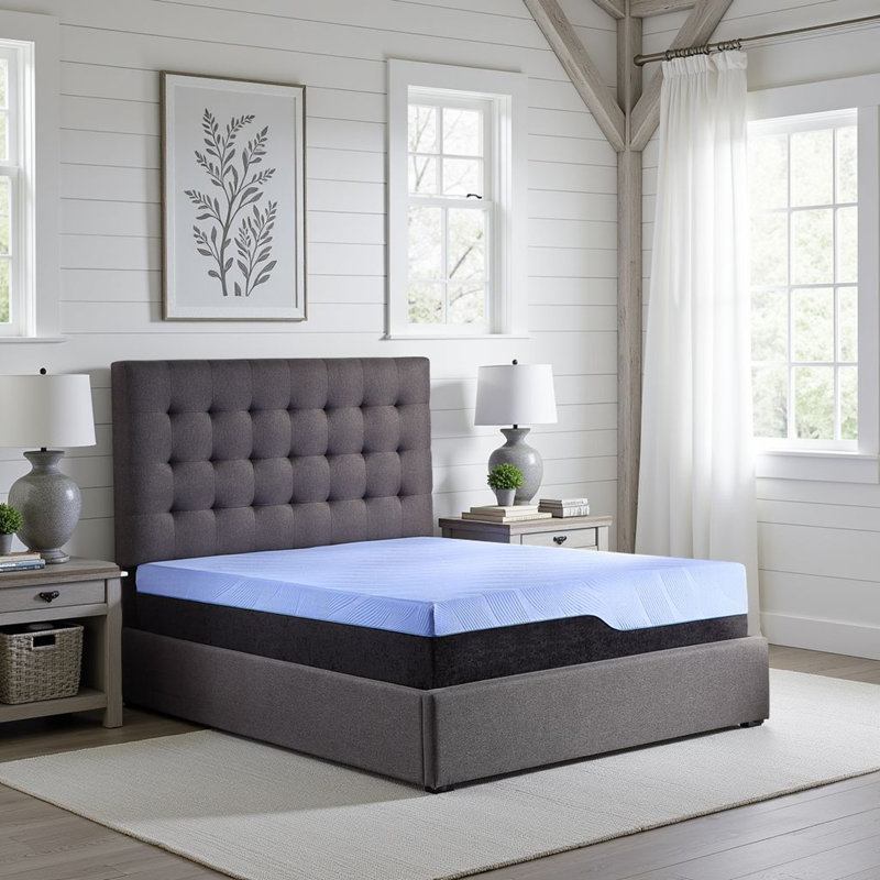 13" Hybrid Cooling Copper GelCare Plush Memory Foam and Coil Mattress, Queen