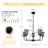 5 - Light Dimmable Wagon Wheel Chandelier