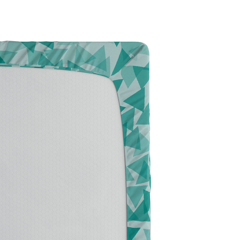 Microfiber Floral Fitted Sheet, Twin Fitted Sheet, Geometric